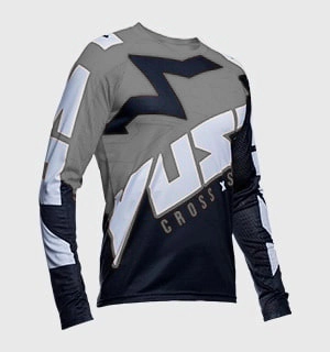 Camiseta para motocross Vust Exo Rock cinza