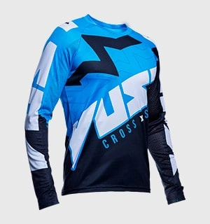 Camiseta para motocross Vust Exo Rock azul