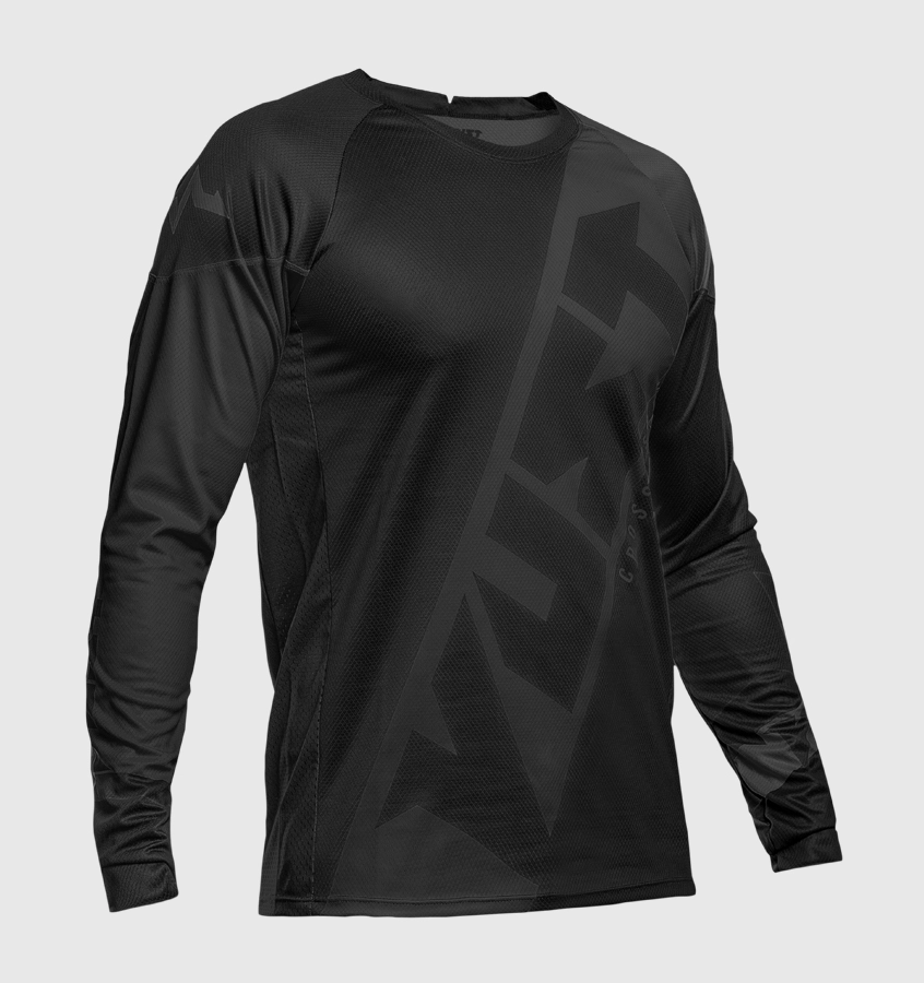 Camiseta para motocross Vust Exo Fast ALL BLACK